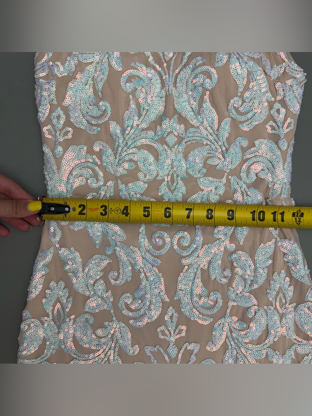 Windsor Pink Sequin Halter Mini Dress Lace Up Back Bodycon Cocktail Party - Picture 13 of 14